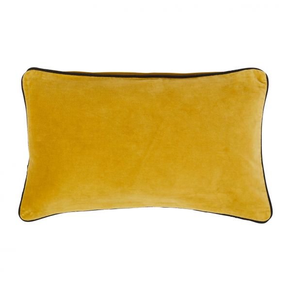 Подушка декоративная с кантом 50X30 см., желтая, Бархат, Cote Table