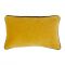 Подушка декоративная с кантом 50X30 см., желтая, Бархат, Cote Table