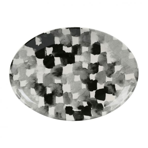 Блюдо овально ATALA черный, белый 35X25.5CM керамика, Cote Table