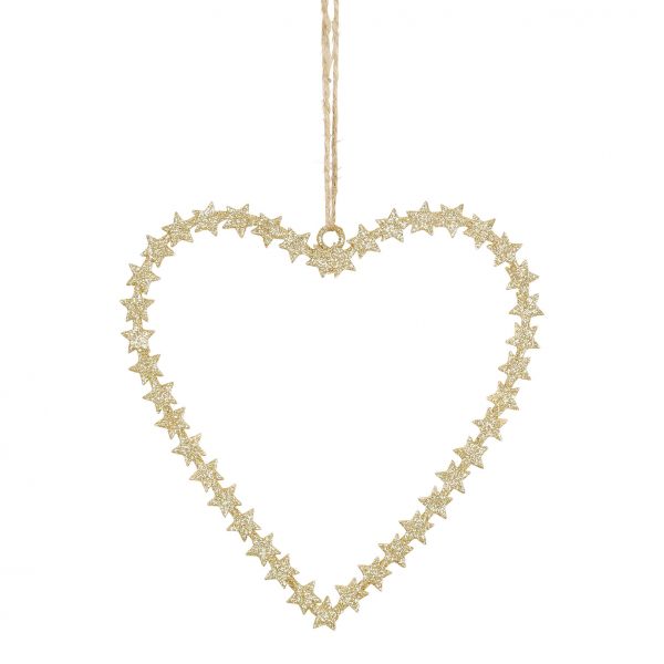 Декор HEART STRASS золотой 16X16CM металл, Cote Table