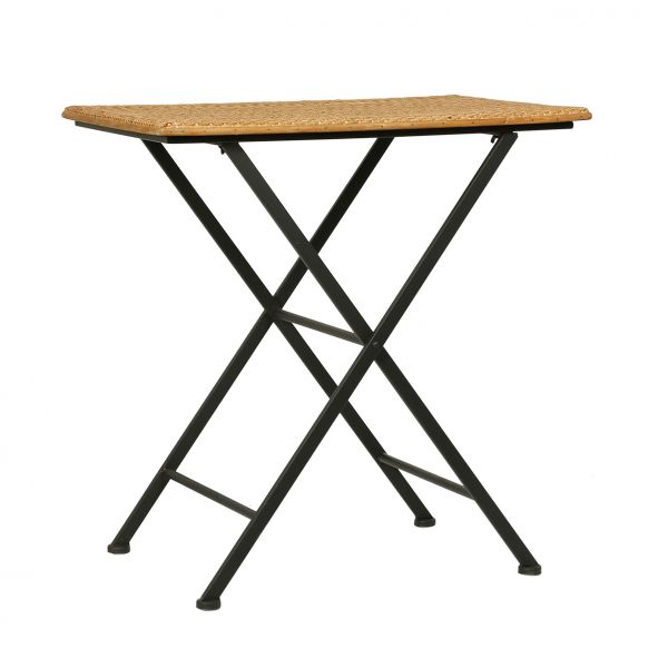 Столик GARDEN черный 61X40.5H62 металл, ротанг, Cote Table