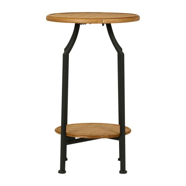 Столик GARDEN черный D38XH63CM металл, ротанг, Cote Table