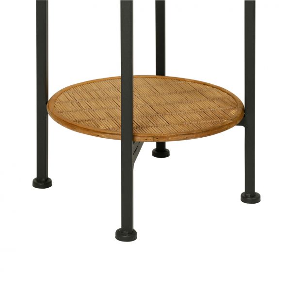 Столик GARDEN черный D38XH63CM металл, ротанг, Cote Table