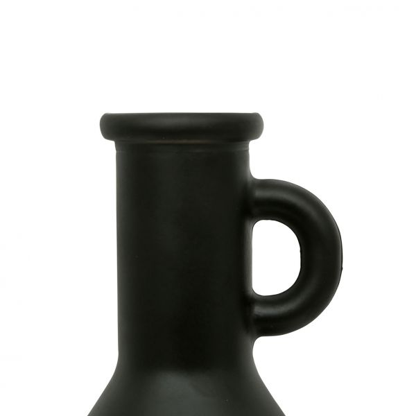 Бутыль ваза LINOL матовый черный D14H50 переработанное стекло, Cote Table