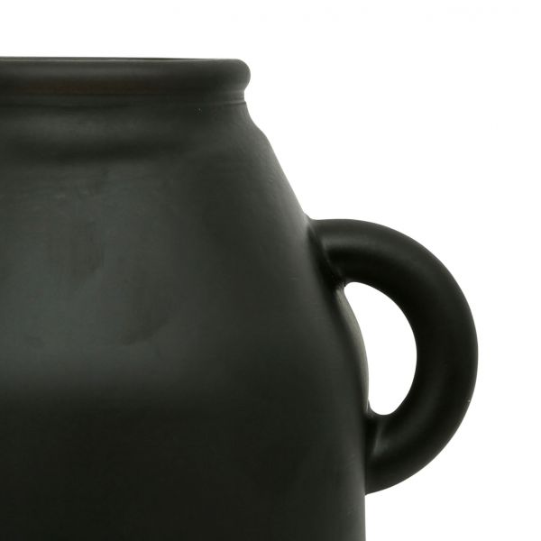 Бутыль ваза LINOL матовый черный D14.5XH45CM переработанное стекло, Cote Table