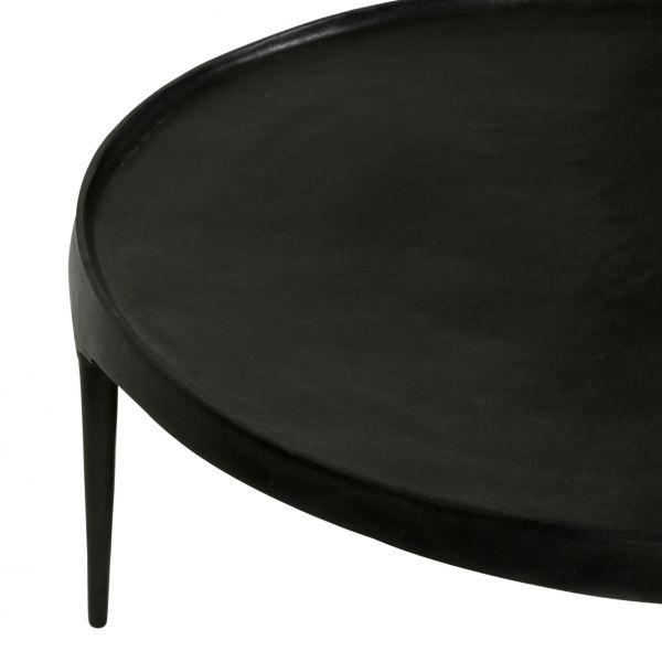 Кофейный столик ACERI черный D89XH38CM алюминий, Cote Table