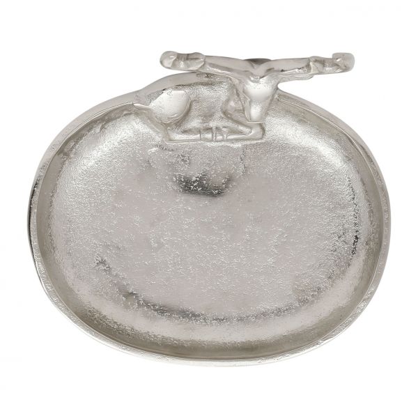 БЛЮДО RENNE СЕРЕБРЯНО-СЕРОЕ 20,5X17XH9,5 СМ АЛЮМИНИЙ,  арт.: 39470 Cote Table