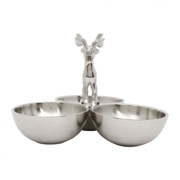 ТРОЙНАЯ ЧАШКА ДЛЯ ЗЛАКОВ RENNE СЕРЕБРЯНО-СЕРЫЙ D25XH17.5 ALU,  арт.: 39477 Cote Table