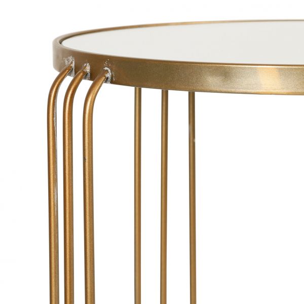 ПРИСОЕДИНИТЕЛЬНЫЙ СТОЛИК X2 ELUMINEA GOLD D43XH62+D38XH53CM ЖЕЛЕЗНЫЙ,  арт.: 39544 Cote Table