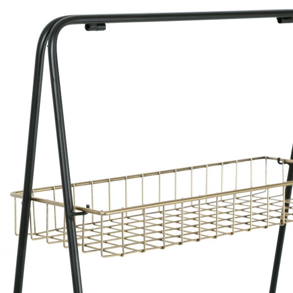 ПОЛКА 3 КОРЗИНЫ ЛЕВИТЕН ЧЕРНЫЙ+ЗОЛОТО 48X26H75 ЖЕЛЕЗ,  арт.: 39545 Cote Table