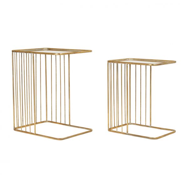 ПРИСТАВНОЙ СТОЛИК X2 ELUMINEA GOLD 60X43H70+50X36H61 ЖЕЛЕЗ,  арт.: 39551 Cote Table