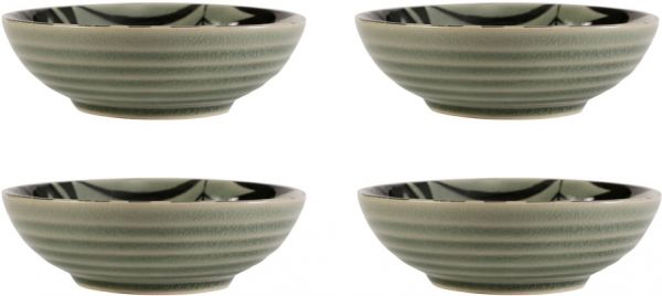 Набор из 4 тарелок PALMCHIK зеленый D13XH4 керамика