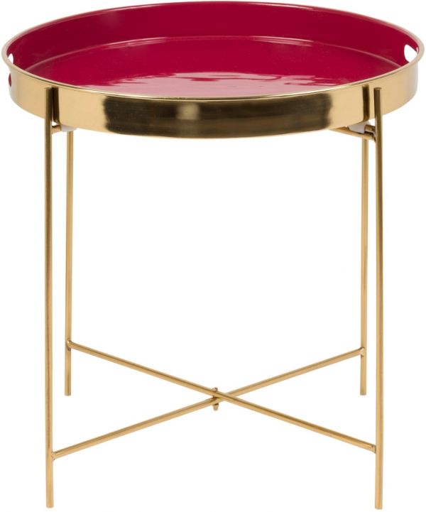 Столик KLEIA розовый, золотой D44XH45 металл
