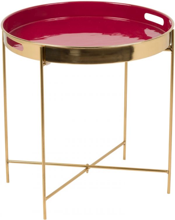 Столик KLEIA розовый, золотой D44XH45 металл
