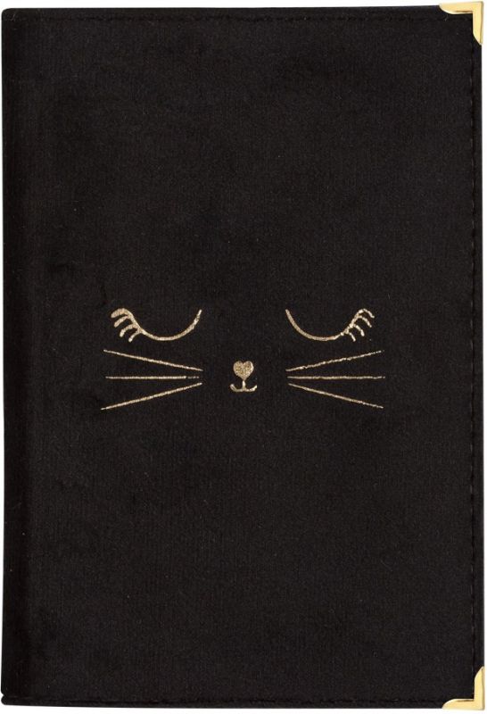 Обложка для паспорта MIAOU черный 10X14 полиэстер, вельвет
