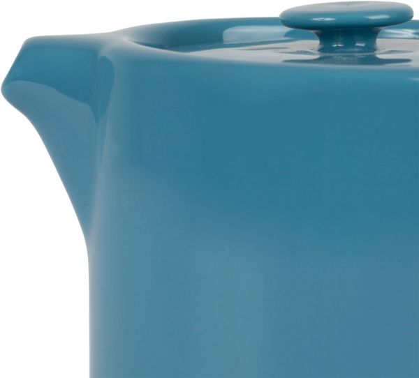 Чайник с ситечком NORDIKA синий 70CL керамика, акация, сталь