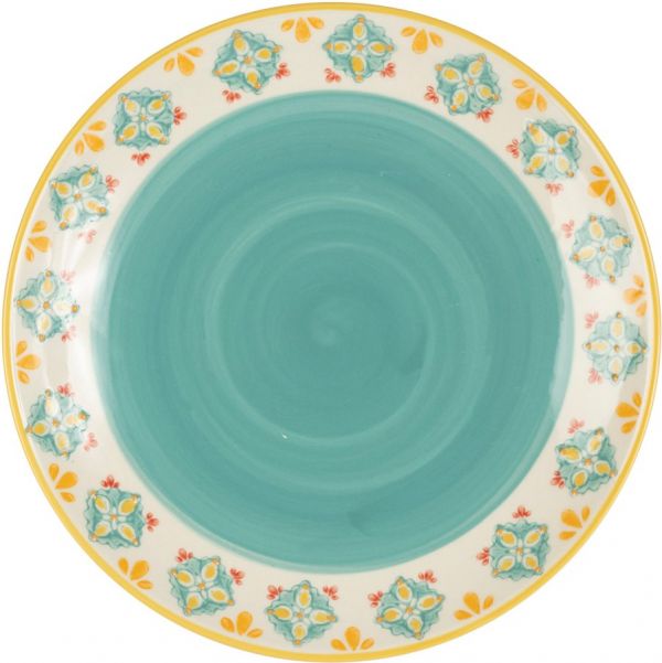 Десертные тарелки 2 шт в наборе SURO голубой, желтый D20.5 керамика