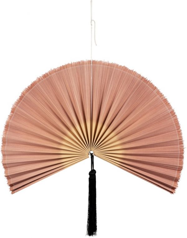 Настенный декор FAN AJIA розовый 90X43 бамбук