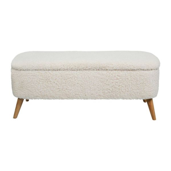 TRUNK BENCH ELEMENT IVORY 109X41H45 POLYESTER+WOOD