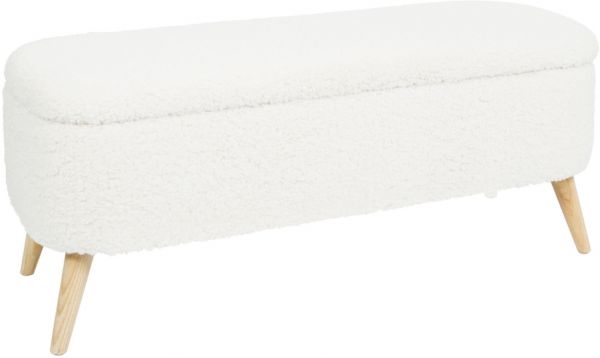 TRUNK BENCH ELEMENT IVORY 109X41H45 POLYESTER+WOOD