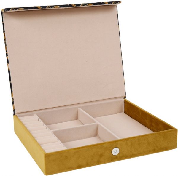 Коробка для украшений SOLOR золотистый коричневый 25X21X4 вельвет
