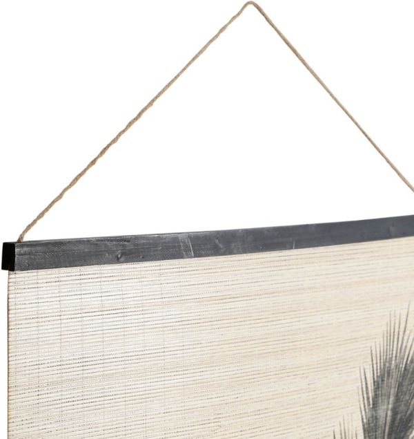 Настенный декор CHANVRE черный 98X75 бамбук, ткань