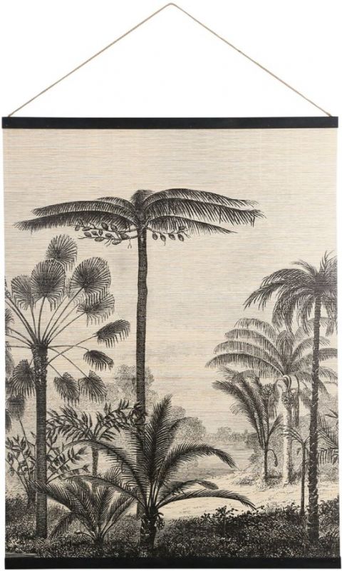 Настенный декор DRAGONNIER черный 98X75 бамбук, ткань