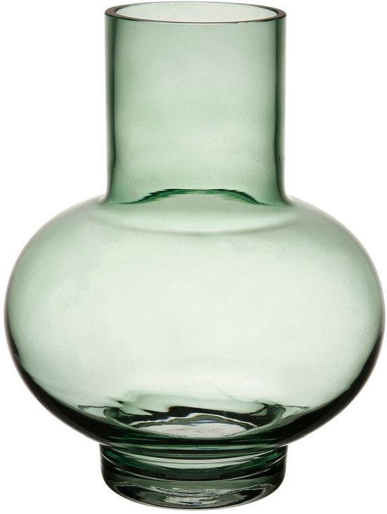 VASE EARTH NOTES EMERALD D17.5XH22.5CM GLASS