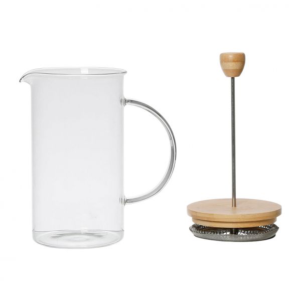 Кофейник с прессом COFFEE POT CAF’ 1L стекло, дерево, Cote Table