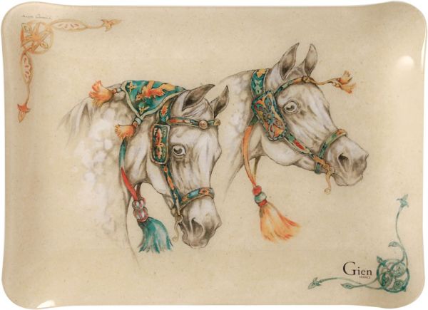 Поднос , акрил, маленький Лошади ветра, 37 X 28,3 cm, арт,8009CVPMPL ,CHEVAUX DU VENT, GIEN