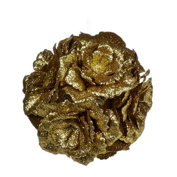 Шар роза золотой 10 см GOODWILL