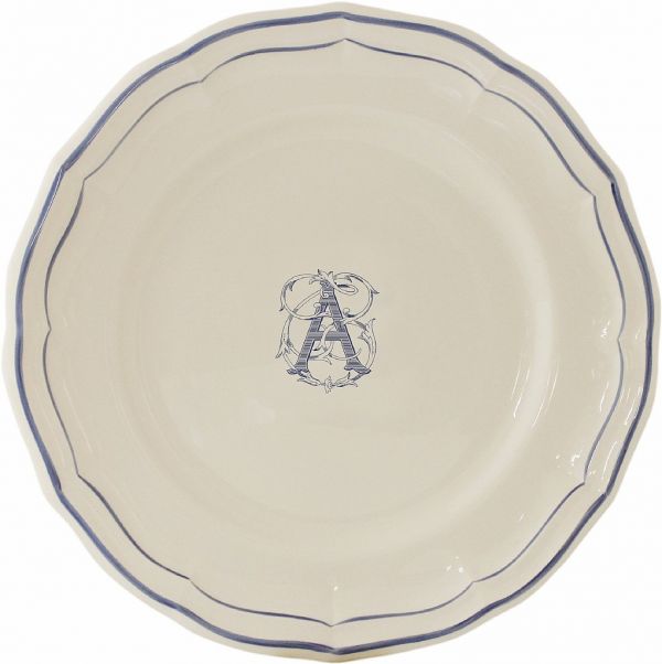 Тарелка для канапе / хлеба"A", FILET MANGANESE MONOGRAMME, Д 16,5 cm GIEN