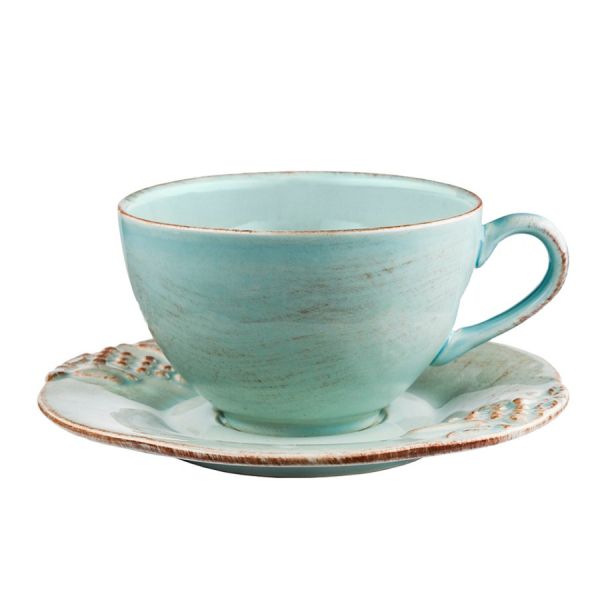 Чайная пара голубая 200 мл., MEDITERRANEA, COSTA NOVA, арт.: MCS01-00201D